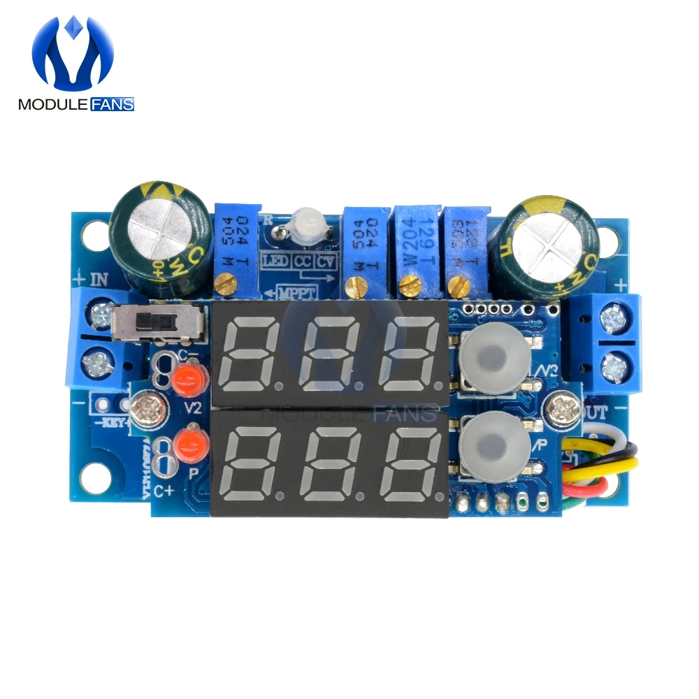 CC CV DC-DC DC 6-36 в до 1,25-32 В 5A понижающий преобразователь MPPT Солнечное зарядное устройство модуль с светодиодный Вольтметр Амперметр для автомобиля