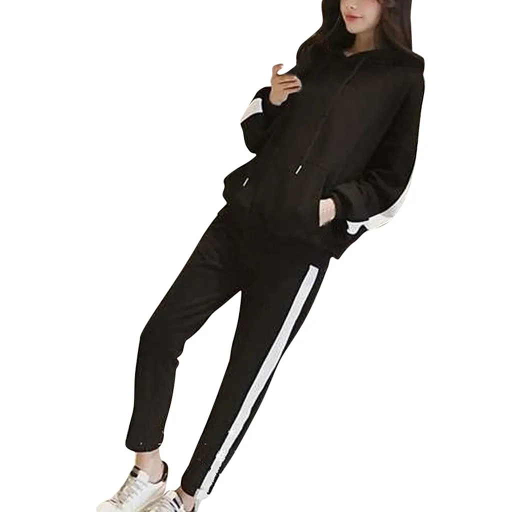 

MUQGEW Women's Sports Suits Outdoor Tracksuit 2 Piece Female Sportswear Jogging Track Climbing Camping Trekking Hiking 2pcs#G3