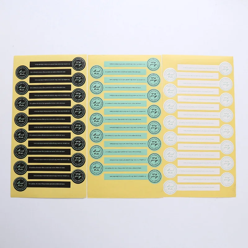 10Sheets=150Pcs Hand Made Adhesive Stickers Sealing Label Stickers Strip Paper Stickers For Gifts Girls Craft Stickers