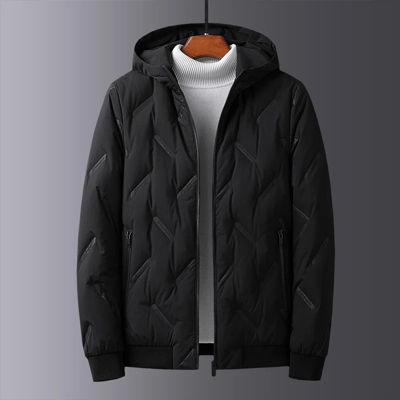 black puffer coat Warm Thick 90% White Duck Down Coat Men Winter 2021 Hooded Long Puffer Jacket Male Clothes Korean Fashion Abrigo Hombre Gxy1100 long puffer jacket