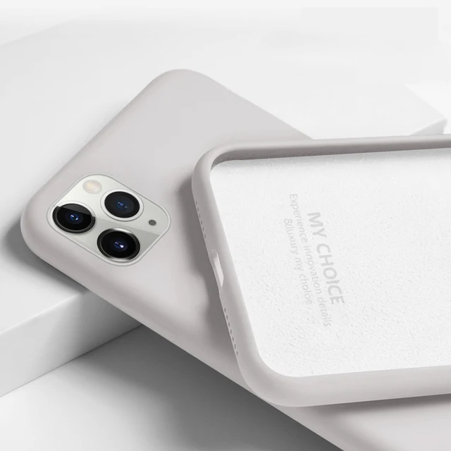 Case For iPhone 11 12 13 Pro Max SE 2 2020 6 S 7 8 Plus X XS MAX XR 12 13 Mini Cute Candy Color Couples Soft Silicone Cover Ivory