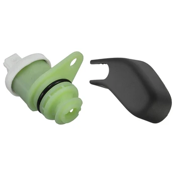 

1 Pcs Car Wiper Arm Head Nut Cover Cap Screw Caps & 1 Pcs Car Front Left & Right Wheel Speed Sensor Sender