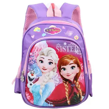 

Disney children's school bag cartoon Frozen princess bag kindergarten baby backpack student shoulder bag travel backpack
