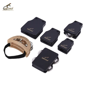 

GECKO GK Series Cajon Box Drum Companions Set Including Castanets Jingle Bells Foot Tambourine Percussion Instruments