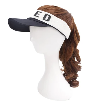 

DIFEI New Short Hat Ponytail Wig Baseball Cap Natural Synthetic Wig 3 Colors To Choose Wavy Wig Easy Wear For Women