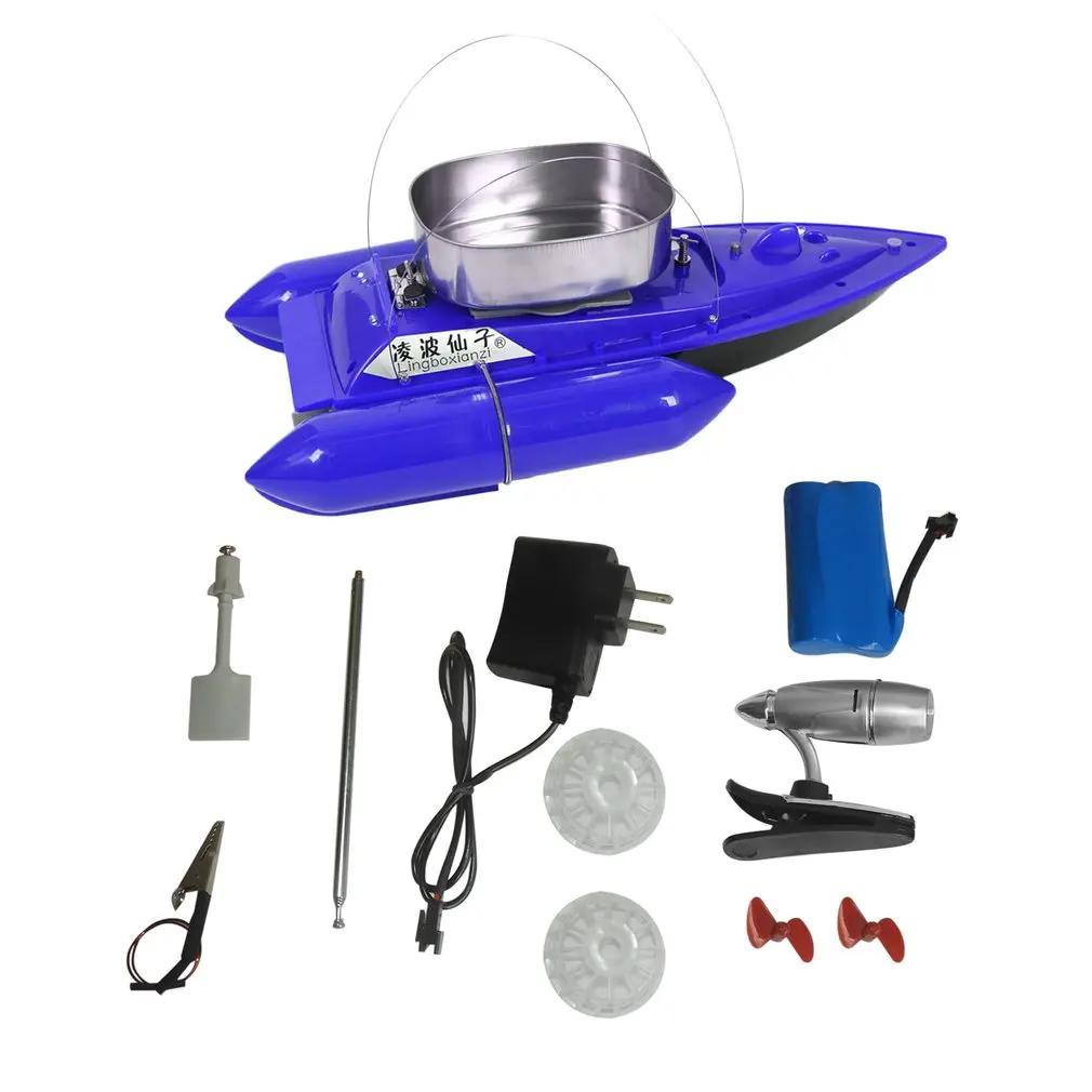 T10A RC рыбацкая лодка Интеллектуальная Беспроводная электрическая рыболовная приманка пульт дистанционного управления лодка рыбий корабль прожектор игрушка Подарки для детей - Цвет: blue UK