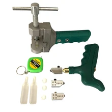 Ручной Плиткорез, стеклянный разделитель, ручные режущие инструменты набор для плитки, с дополнительными 2 стеклянными лезвиями, 1 м лента, колодки