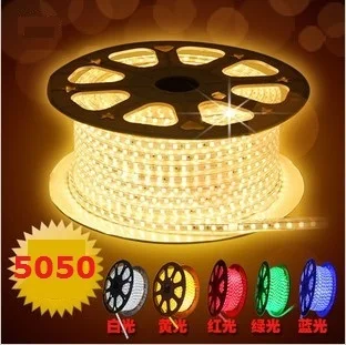 

Fanlive 100M Waterproof 100M 220V 230V 240V 5050 Flexible Ip68 Rgb Smd Led Strip Light For Plants Ribbon 60leds/m Neon Flex