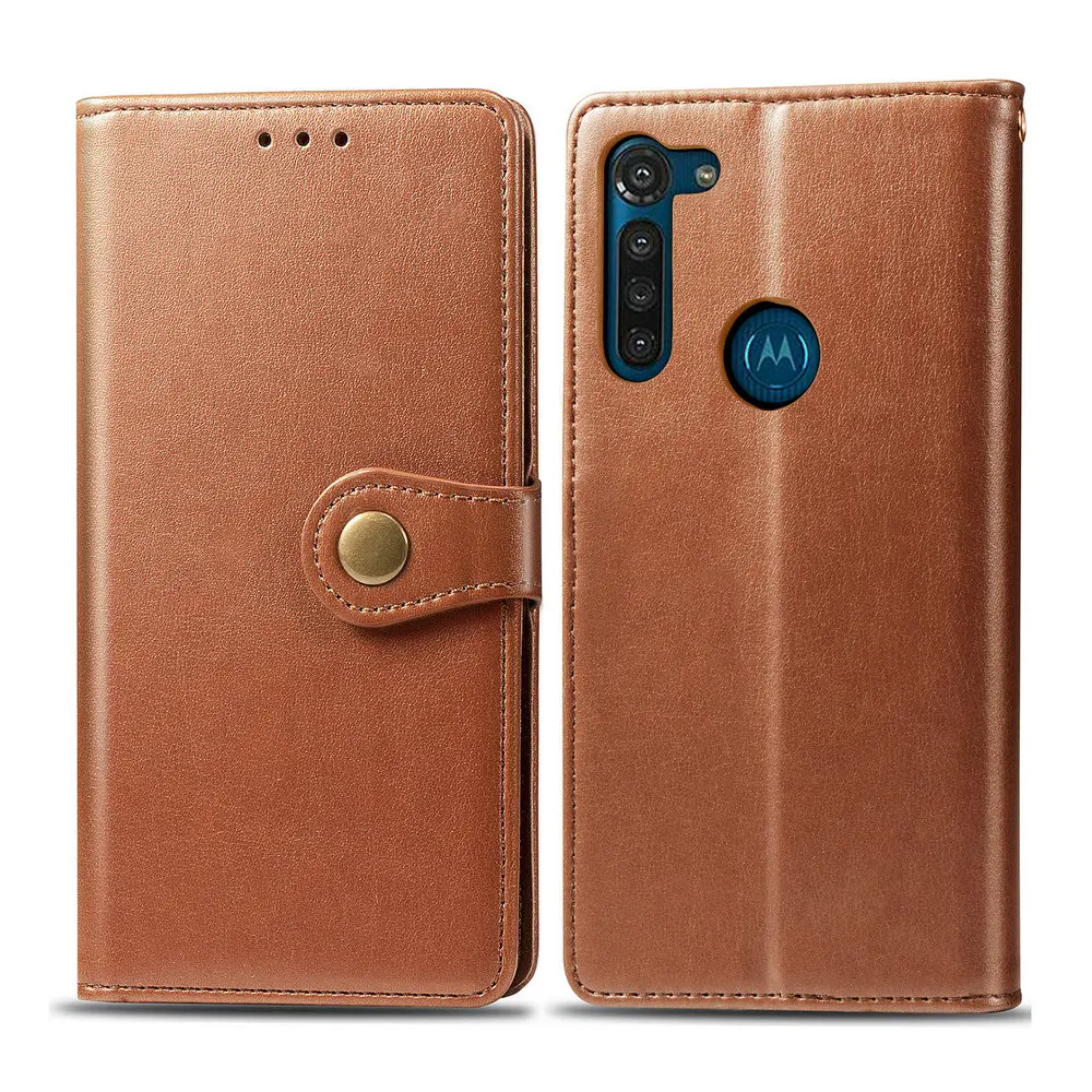 Флип-чехол для Motorola Moto G8 Power Lite роскошный лаконичный кожаный чехол с отделениями