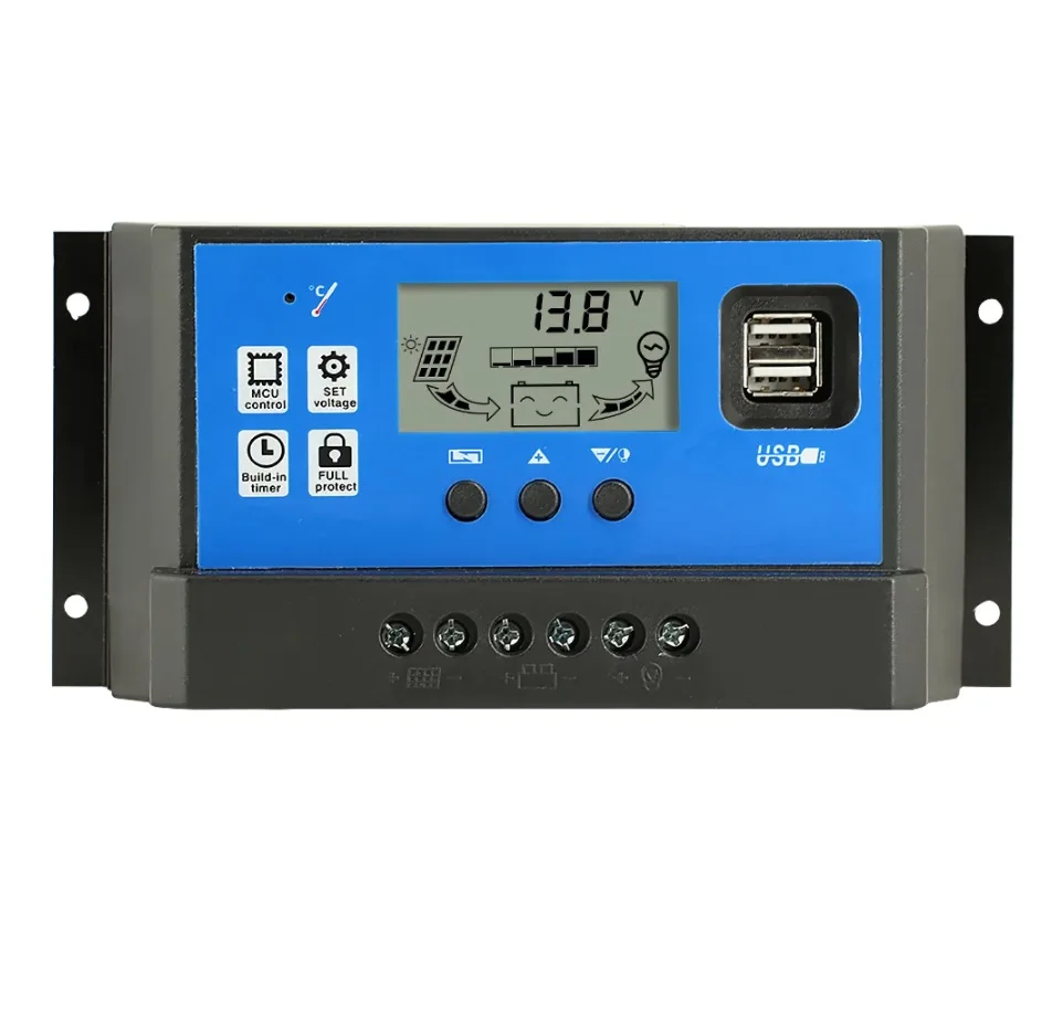 Горячая 60A 50A 40A PWM регулятором солнечного заряда контроллер 12V 24V Авто Панели