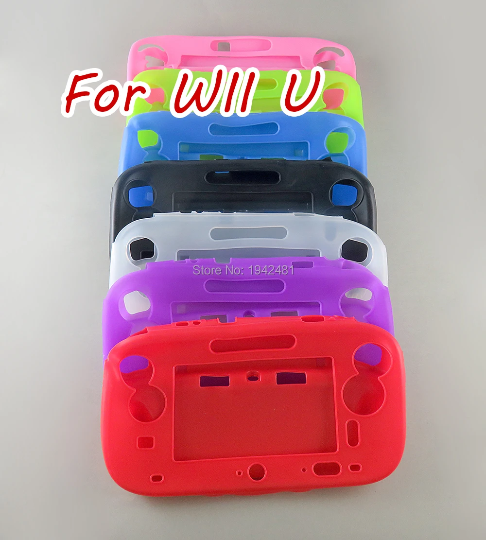 OCGAME 7pcs/lot Ultra Soft Silicone Rubber Case For Wii U Body