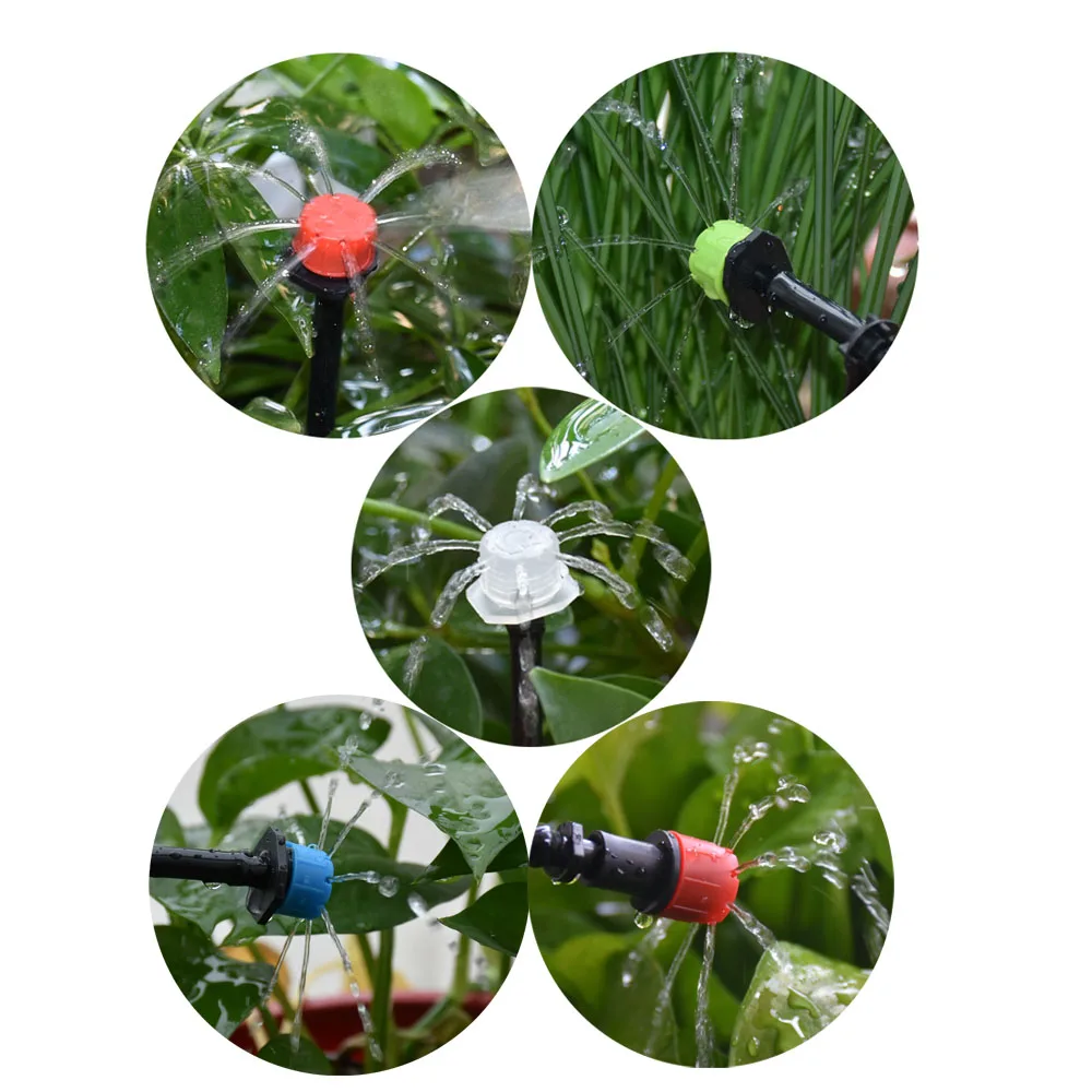 30-1000PCS 4/7mm Garden Irrigation Nozzle Adjustable Dripper Watering Sprinkler Drip Irrigation System Watering Potted Plants raised bed irrigation kit