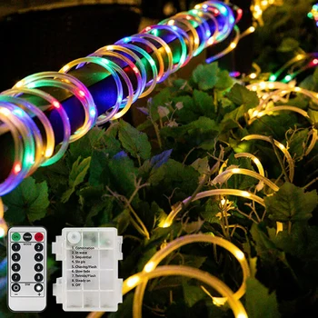 5M 10M Waterdicht Fee Touw Tube Lights Batterij-Aangedreven/Usb Led String Lights Xmas Outdoor Tuin decoratie Licht W/Remote 5M 10M Waterdicht Fee Touw Tube Lights Batterij-Aangedreven/Usb Led String Lights Xmas Outdoor Tuin decoratie Licht W/Remote