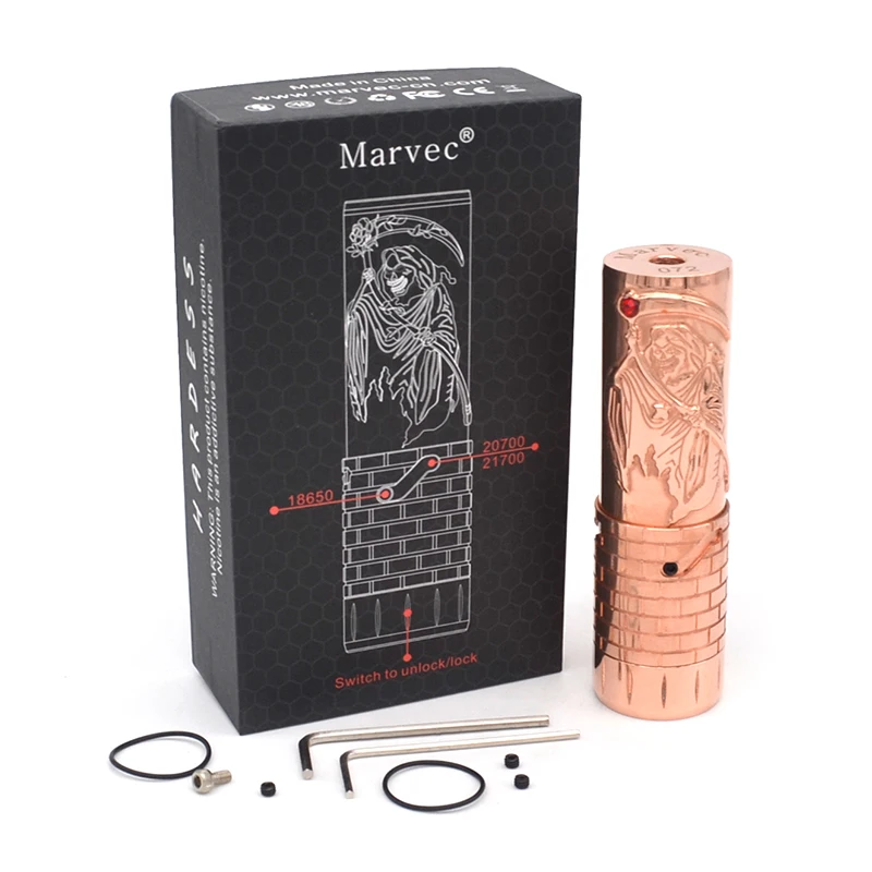 Marvec 20700/21700/18650 мех мод 26 5 мм vape модов для электронной сигареты rta rda Атомайзер|Моды