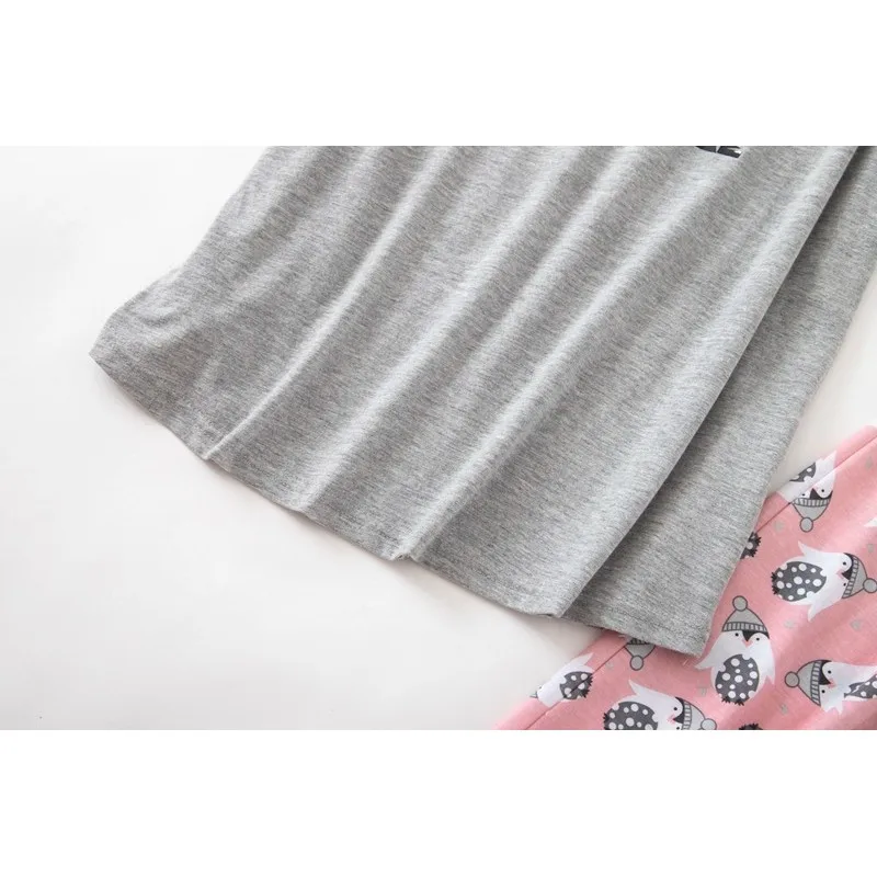 Summer Women Casual Loose Pajama Sets Ladies Soft Cotton Sleepwear Suit Women's Pijama Mujer Grande Oversize Home Clothes