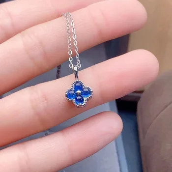 

Sapphire Pendant Natural And Real Sapphire Necklace 925 sterling silver Fine jewelry Sapphire Pendant