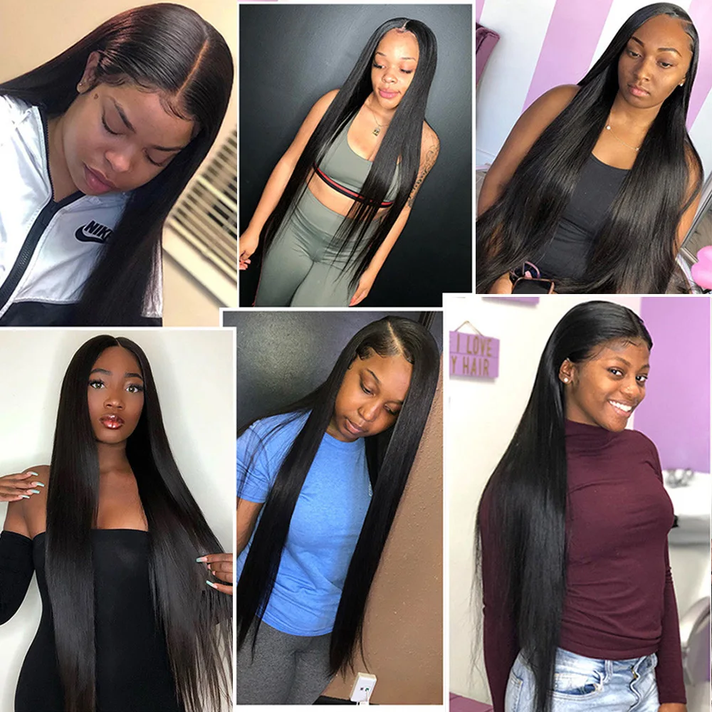 Richgirl Brazilian Straight Wig 13X6 HD Lace Front Human Hair Wigs For Black Women 4X4 5X5 6X6 40 Inch Straight Lace Closure Wig Richgirl Brazilian Straight Wig 13X6 HD Lace Front Human Hair Wigs For Black Women 4X4 5X5 6X6 40 Inch Straight Lace Closure Wig