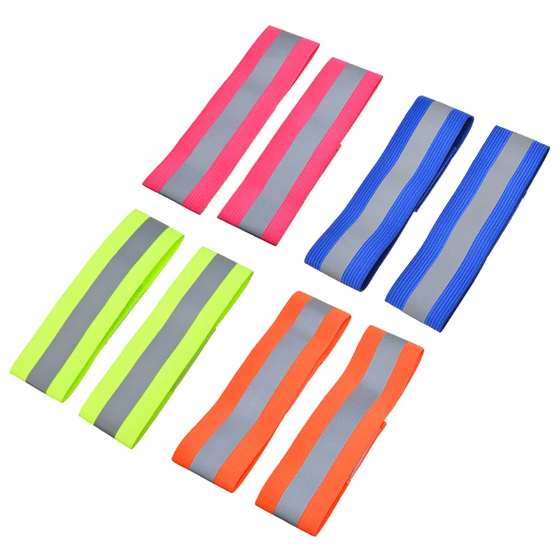 2Pcs Safety Night Reflective Arm Band Safety Belt Strap Night Run For Outdoor Sports Night Running Cycling