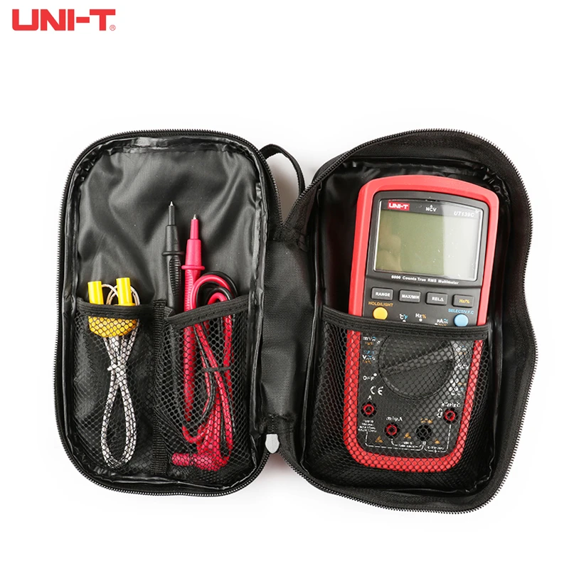 UNI-T Digital Multimeter Bag Black Hard Case Storage Waterproof Shockproof Carry Bag with Mesh Pocket for Protecting tool chest for sale