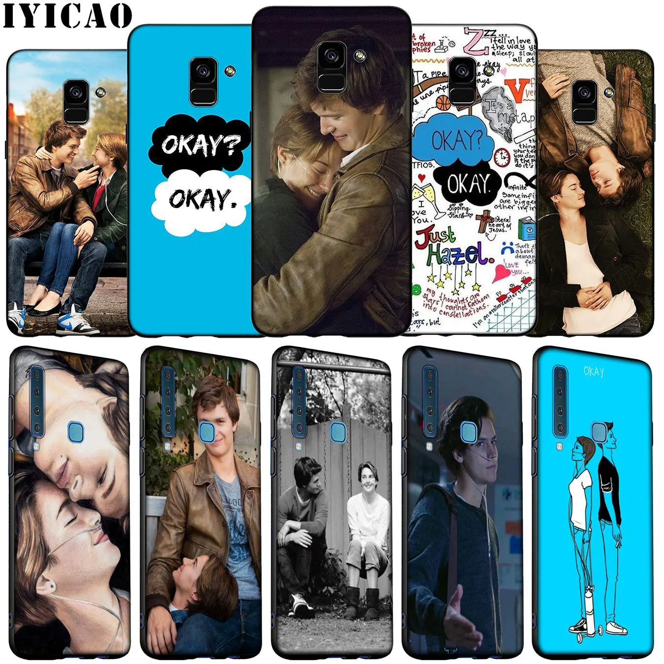 IYICAO The fault in our stars Okay Soft Silicone Phone Case for Samsung Galaxy A6 A9 A8 A7 2018 A3 A5 Note 9 8 10 Plus 20 Ultra | Мобильные