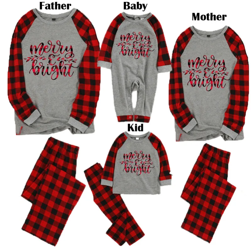 

Christmas Man Daddy Children Kids Print Blouse Tops And Pants Toddler Baby Romper Jumpsuit Xmas Family Clothes Pajamas