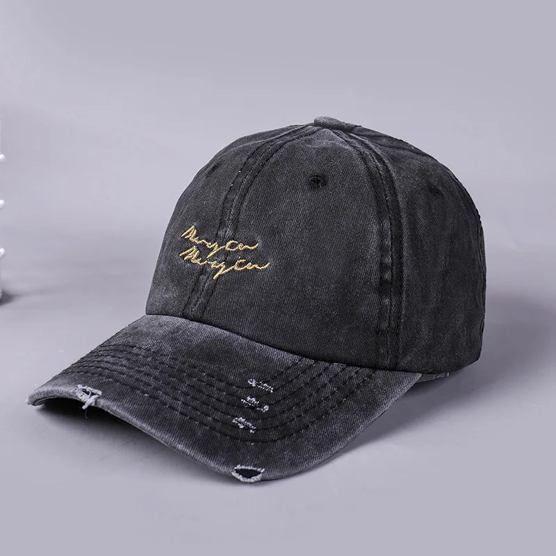 LA, Корейская версия, бейсбольная кепка с вышитыми буквами, мужская и женская, весенняя, модная, с дырками, для улицы, для пары, Кепка с козырьком