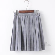 Японская летняя школьная юбка JK с высокой талией, клетчатая плиссированная юбка, многоцветная школьная форма для молодых девушек, юбка в консервативном стиле