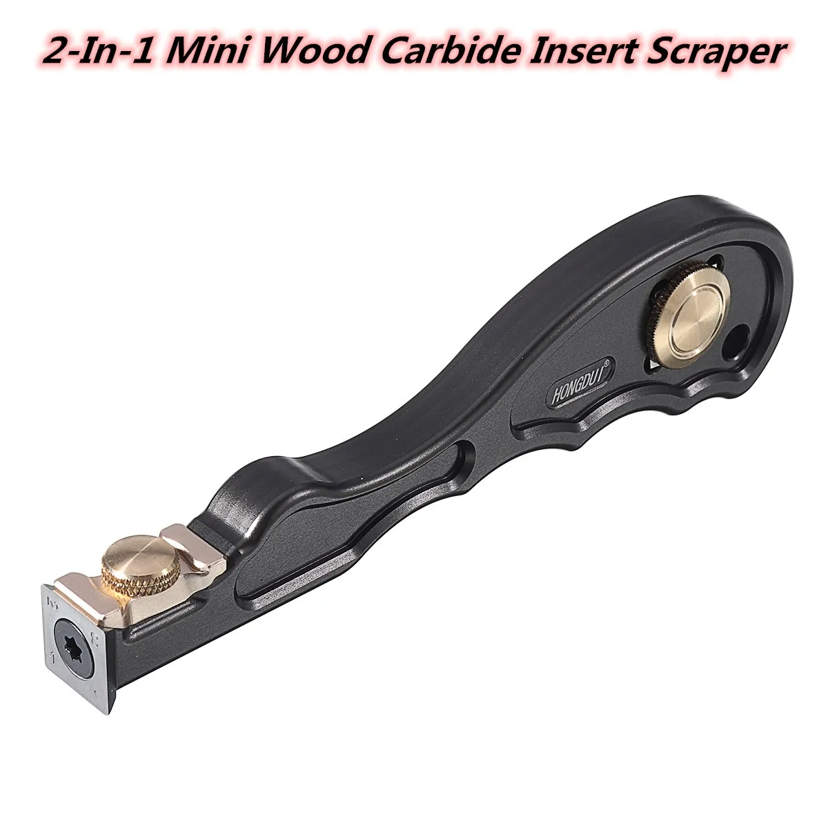 2-In-1 Mini Carbide Insert Scraper Glue Scraper Removal Aluminum Alloy Handle Woodworking Tool For Glue Removing&Wood Scraper