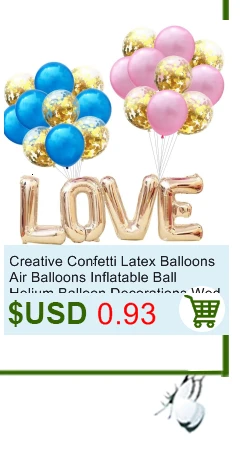 1 упаковка 12 дюймов латексные разноцветные воздушные шары с конфетти надувной шар Гелиевый шар для дня рождения свадебные принадлежности