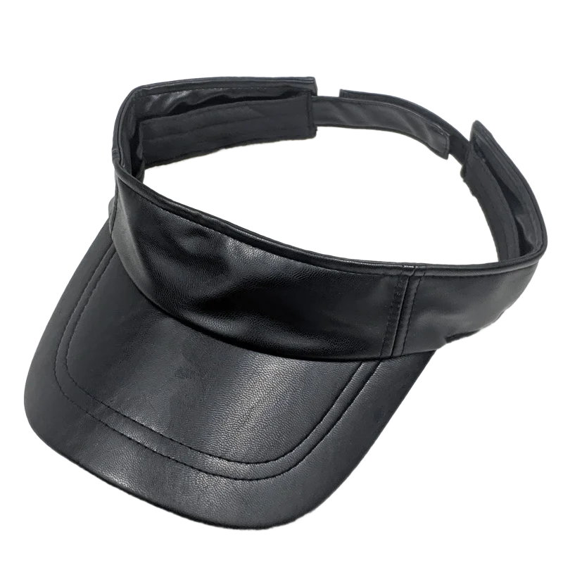 Summer Pu Leather Womens Visor Cap 
