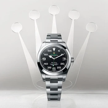 

Rolex- Air-King Datelog Series Ladies Men's Automatic Mechanical Watch Stainless Steel Waterproof Casual Watch Gift 1621 Orders