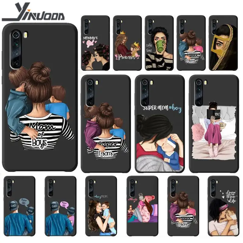 Роскошный чехол для телефона Yinuoda Super Dad Mom Baby Girl Twin чехлы Xiaomi Redmi 7 7A 8 Note 8t Pro Etui |