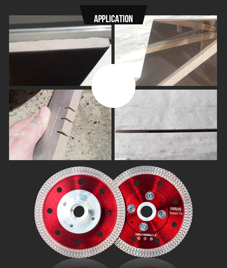 105/115/125mm Super Thin Diamond Tile Saw Blade with M14 Arbor for Cutting Ceramic or Porcelain Tile