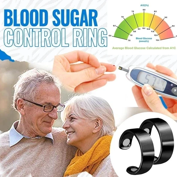 Fashion Blood Sugar Control Ring Diabetes Monitor Healthy Blood Sugar