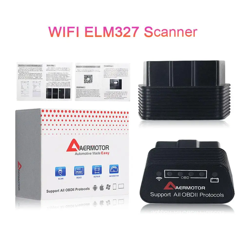 Диагностический сканер автомобиля ELM327 V1.5 Wifi Bluetooth obd2поддержка Android IOS система автомобильный диагностический сканер - Цвет: Серый