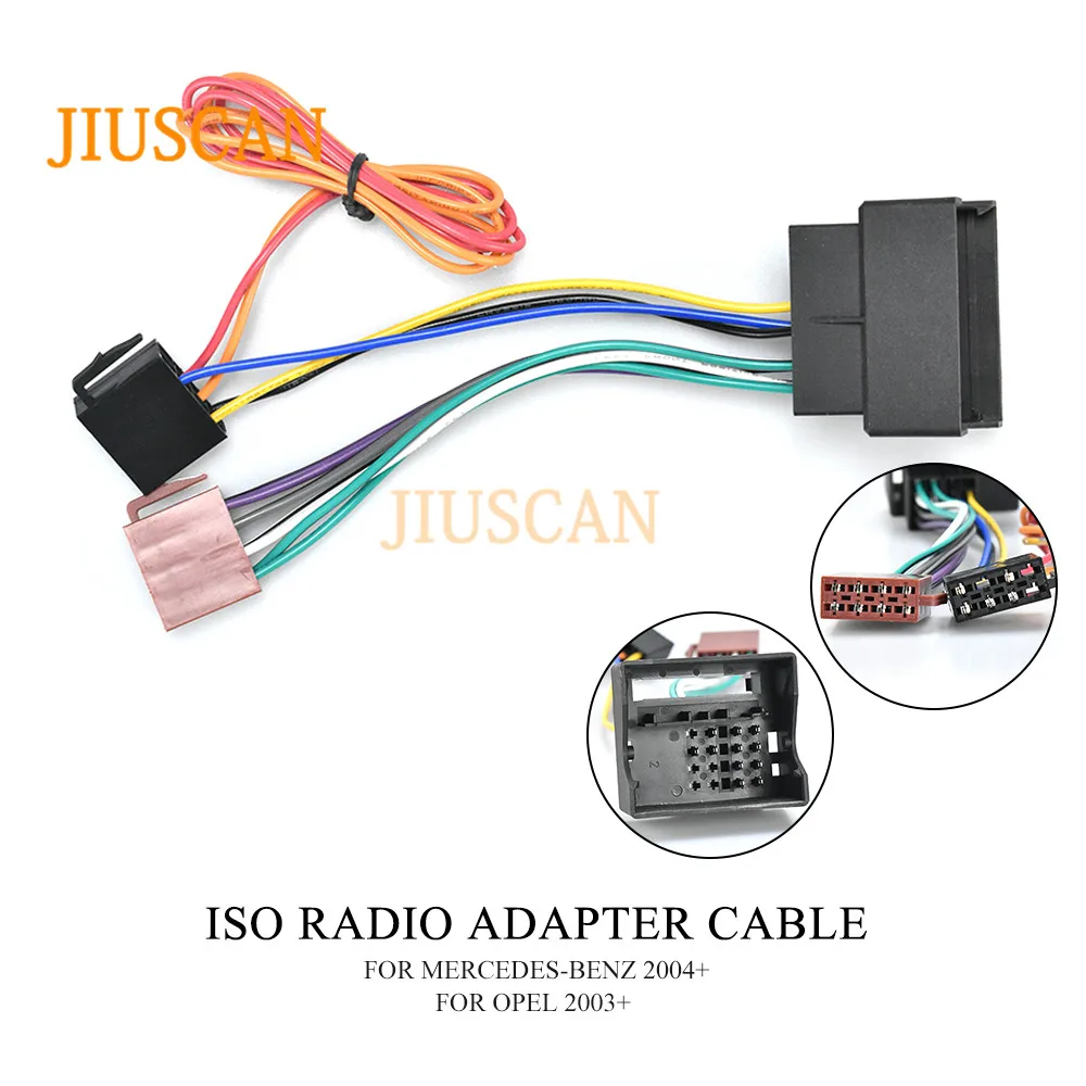 JIUSCAN 12-024 ISO радио для MERCEDES-BENZ 2004+ для OPEL(выберите модели) Проводка f-жгут провода кабель штекер Адаптер стерео