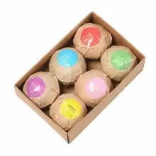 6 шт. Пузырьковые бомбы для ванны набор ароматерапия Отшелушивающий увлажняющий очиститель для душа Fizzy Spa не раздражающий Рождественский подарок ручной работы