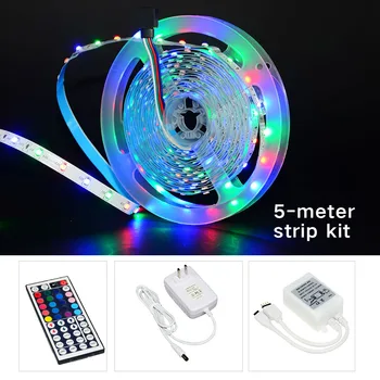 

LED Strip Light 12V SMD3528RGB Flexible Ribbon fita led light strip 5M 10M Tape Diode Not waterproof With remote for bedroom