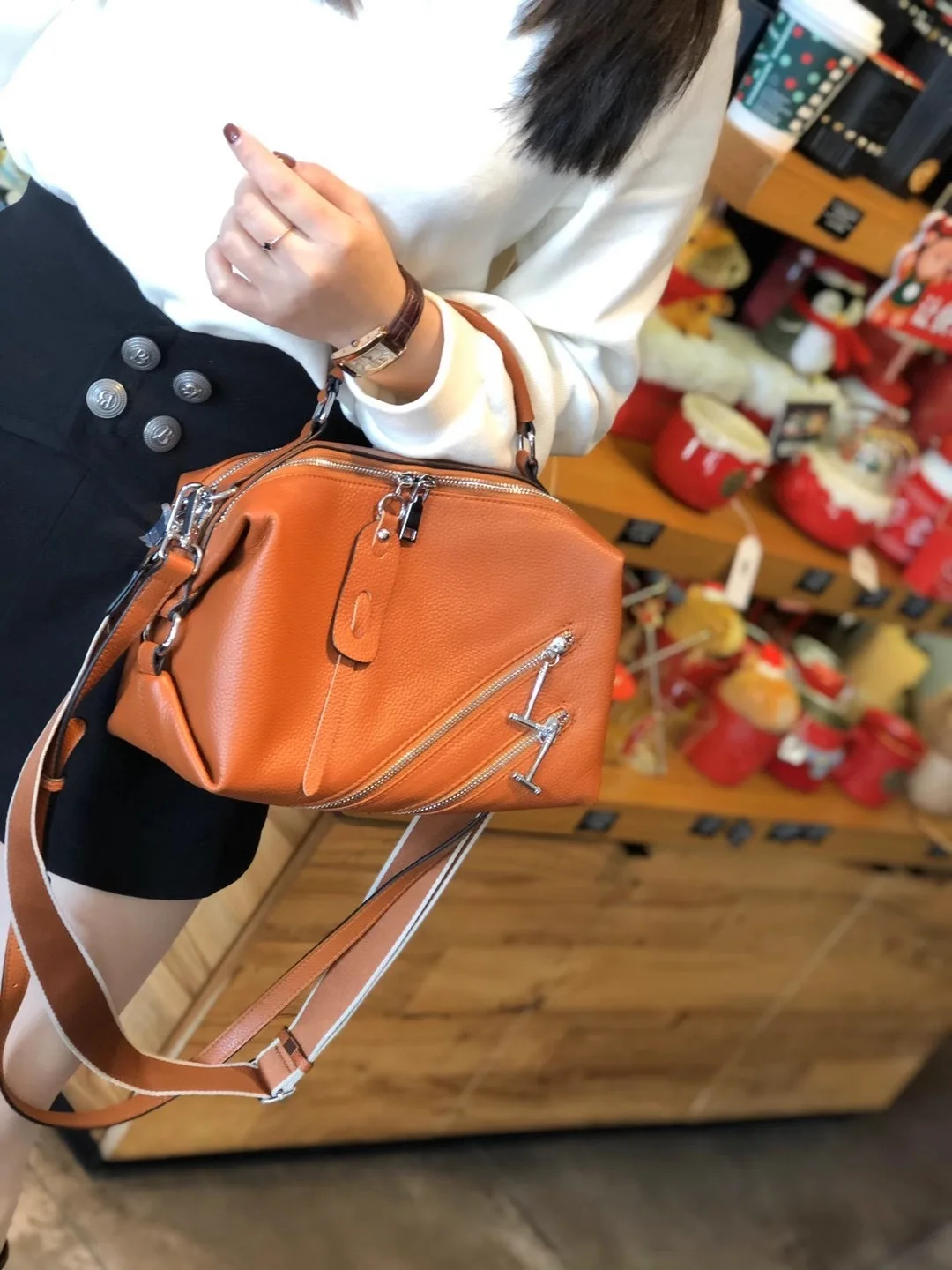 2021 Encuentro de doble cremallera de diseño de estilo Rock bolso de las  mujeres 100% Real de cuero de las señoras bolso de hombro 2 correas de  bolsas|Bolsos de hombro| - AliExpress
