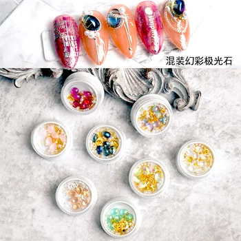 

Mixed Nail Ornament Crystal Stone Irregular Aurora Special Shape Transparent Decals Decor