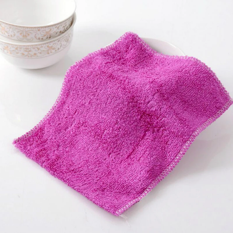 Pink Fiber Dishcloth, Kitchen Cleaning Cloth