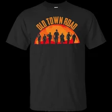 Old Town Road T-Shirt Lil Nas X Vintage negro-Navy Short hombres-mujeres más tamaño y colores camiseta