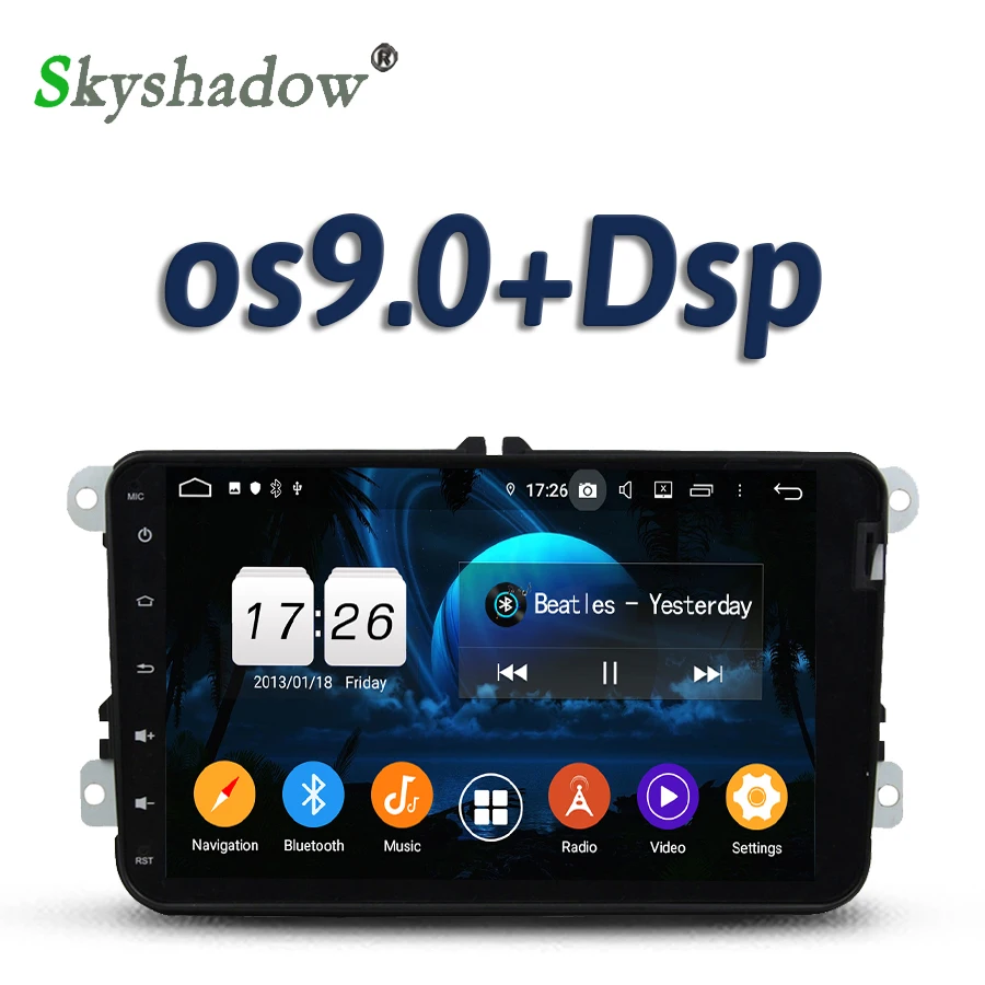 Best Car DVD Player TDA7851 Android 9.0 4G+32G GPS map RDS Radio wifi Bluetooth for Volkswagen PASSAT CC Tiguan Jetta Leon Polo Golf 0