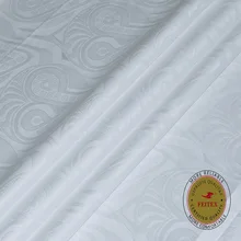 FEITEX парча в Гвинейском стиле ткань в африканском стиле Базен новые белые камчатная ткань с шаддой кафтан платье ткань 10 ярдов/шт