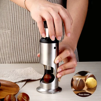 

304 Stainless Steel Chestnut Opener Nutcracker Crusher Grinder Multipurpose Nut Biscuits Kitchen Tools