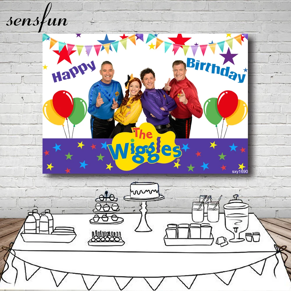 Sensfun Die Wiggles Thema Geburtstag Party Kulissen Für Foto Studio Bunting Luftballons Kinder Fotografie Hintergründe Individuelle