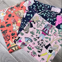 Lychee Life, 50x142 см, ткань с принтом для девочек, модные цветные ткани, сделай сам, ручная работа, швейные принадлежности для одежды, украшения