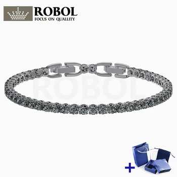 

High Quality Original SWA Bracelet with Original Engraved TENNIS DELUXE Bracelet Box Set Woman Jewelry Gift Free Shipping