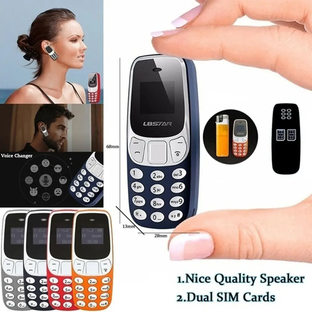 Mini teléfono móvil portátil, Micro, inalámbrico, GSM, Dual Sim, BM70, multilenguaje, pequeño, Dial para llamadas