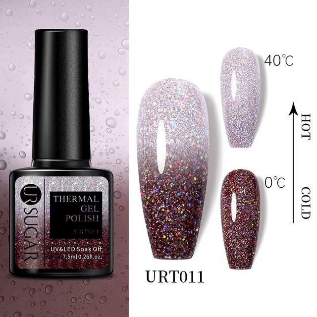 UR SUGAR 7.5ml Luminous Thermal Gel Nail Polish 2 In 1 Color Changing Glow in Dark Soak Off Manicuring UV Gel Nail Art Varnish URT011